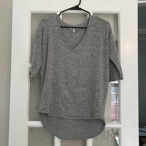 Grey light sweater. V-neck